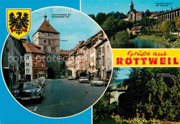 72771508 Rottweil Neckar Hauptstr Mit Schwarzem Tor Neckerpartie Hochbruecke Sta - Rottweil