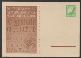 ALLEMAGNE - III REICH / 1937 ENTIER POSTAL PRIVE DE POSTE AERIENNE ILLUSTRE  (ref 4519) - Private Postal Stationery