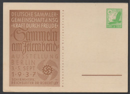 ALLEMAGNE - III REICH / 1937 ENTIER POSTAL PRIVE DE POSTE AERIENNE ILLUSTRE  (ref 4519) - Privat-Ganzsachen