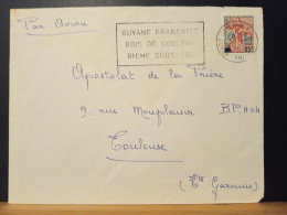 Marianne à La Nef 1216 Sur Lettre, De Cayenne En Guyane Le 30/10/1962 - 1959-1960 Marianne In Een Sloep