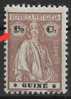 PORTUGUESE GUINEA 1921/22 CERES 1-1/2 - 12x11.5 - STARS III-IV - MNH (NP#72-P07-L6) - Guinea Portuguesa