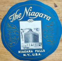 United States New York The Niagara Hotel Label Etiquette Valise - Etiquettes D'hotels