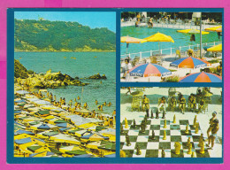 308883 / Bulgaria - Resort Druzhba Drojba Drushba (Varna ) 3 Views An Outdoor Game Of Chess Echecs Ajedrez Scacchi  - Chess