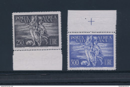 1948 Vaticano, Posta Aerea, Tobia N. 16/17, 2 Valori, MNH** - Centrati - Bordo Di Foglio - Certificato Di Garanzia Filat - Posta Aerea