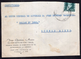 Argentina - 1953 - Letter - "Al General De Division Juan Esteban Vacarezza" - Cartas & Documentos