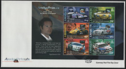Guernsey 2006 FDC Sc 910a Andy Priaulx, Race Cars Sheet Of 6 - Guernesey
