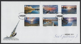 Guernsey 2011 FDC Sc 1136-1141 Seaside Views Sepac - Guernesey