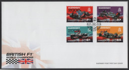 Guernsey 2011 FDC Sc 1142-1145 British Formula 1 World Champions - Guernesey