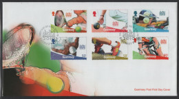 Guernsey 2010 FDC Sc 1105-1110 Sports Commonwealth Games Delhi - Guernesey