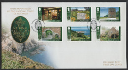 Guernsey 2010 FDC Sc 1092-1097 National Trust Of Guernsey 50th Ann - Guernesey