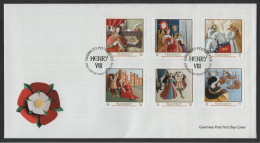 Guernsey 2009 FDC Sc 1045-1050 King Henry VIII 500th Ann Coronation - Guernesey