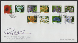 Guernsey 2009 FDC Sc 1029-1038 Flowers - Guernesey