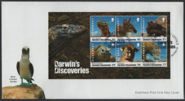 Guernsey 2009 FDC Sc 1027a Darwin's Discoveries Sheet - Guernesey