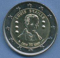 Belgien 2 Euro 2009 Louis Braille, Vz/st (m4893) - Belgium