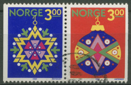 Norwegen 1989 Weihnachten Baumschmuck 1035/36 ZD Gestempelt - Gebraucht
