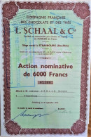 Compagnie Française Des Chocolats Et Des Thés - L.Schaal &C° - Strasbourg 1952 - Agricultura