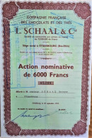 Compagnie Française Des Chocolats Et Des Thés - L.Schaal &C° - Strasbourg 1952 - Agriculture