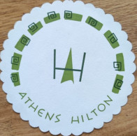 Greece Athens Hilton Hotel Label Etiquette Valise - Etiquettes D'hotels