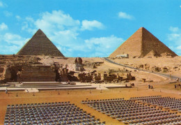 CPM - K - EGYPTE - GIZEH - LE SPHINX ET LES PYRAMIDES DE CHEOPS ET KEPHREN - Guiza