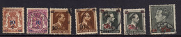 Belgique 1941-42 Petit Sceau Et Leopold III, Avec Surcharge COB 568 à 572 (complet 7 Timbres) - Gebruikt