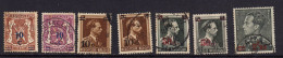 Belgique 1941-42 Petit Sceau Et Leopold III, Avec Surcharge COB 568 à 572 (complet 7 Timbres) - Gebraucht