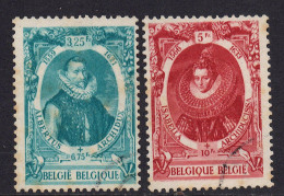 Belgique 1942- Service Social Princes Européens COB 581A Et 582A Cote > 10€) - Oblitérés