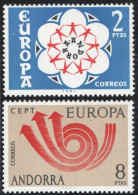 Andorra Spanish 1973 Cept 2 Values MNH - 1973