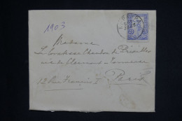 GRECE - Lettre Pour Paris Adressée à La Comtesse CHANDON De BRIAILLES Née De CLERMONT-TONNERRE - A  2070 - Storia Postale