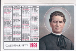 Calendarietto - D.bosco Una Delle Glorie Più Pure Della Chiesa E Dell'italia - Pio XII - Anno 1969 - Klein Formaat: 1961-70