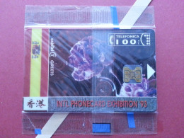 Telefónica - INTL PHONECARD EXHIBITION 93 Hong Kong - 2 000 Ex Blister MINT Folder (BQ0621 - Emissions Privées