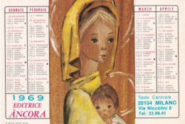 Calendarietto - Editrice Ancora - Milano - Anno 1969 - Formato Piccolo : 1961-70