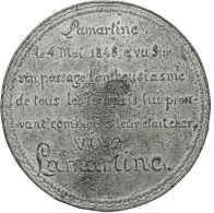 1848 Médaille Vive Lamartine - 59mm - Royal / Of Nobility