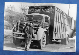 Photo ( Repro ) Poids Lourd Camion Ancien BERLIET Avec Chauffeur - Transports ARNOULD Paris 17 ème à Dater - Automobiles