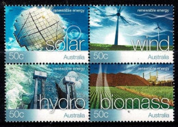 Australia 2004 Renewable Energy  Set As Block Of 4 MNH - Ungebraucht