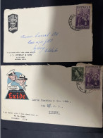 22-2-2024 (1 W 4) Australia Cover X 2 - 1950's (with Slogan Advertising) Nurse Stamps - Storia Postale