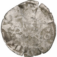 France, Charles IV, Double Parisis, 1323-1328, Billon, B+, Duplessy:244b - 1322-1328 Charles IV The Fair