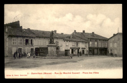 55 - DAMVILLERS - RUE DU MARCHE COUVERT - PLACE DES FETES - HOTEL DES ARDENNES - MAGASIN LEBRUN-MIGUET - EDITEUR PARENT - Damvillers