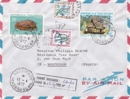 Madagascar -1972 - Lettre Taxée De ANTSIRABE Pour MONTESSON -78 (France) ..beaux Timbres + TT Français.....cachets - Madagascar (1960-...)