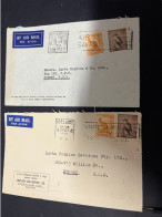 22-2-2024 (1 W 4) Australia Cover X 2 - 1950's (with Slogan Advertising) Kangaroo & Kookaburra - Lettres & Documents