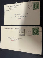 22-2-2024 (1 W 4) Australia Cover X 2 - 1950's (with Slogan Advertising) South Australia - Cartas & Documentos