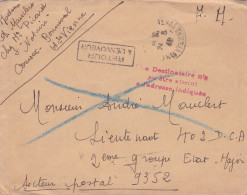 1945--Lettre F.M De COUSSAC-BONNEVAL-87 Pour SP 9352..différentes Griffes Dont Une Est Rouge - Guerre De 1939-45