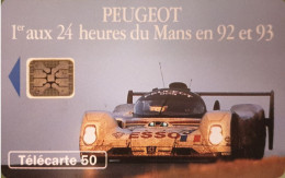 TELECARTE FRANCE  / FRANCE TELECOM / 50 UNITÉS / PEUGEOT / 24 HEURES DU MANS - Autres - Europe