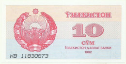 UZBEKISTAN - 10 SUM - 1992 ( 1993 ) - Pick 64 - Unc. - Serie KB - Oezbekistan