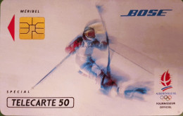 TELECARTE FRANCE / FRANCE TELECOM / 50 UNITÉS / JEUX OLYMPIQUES D'ALBERVILLE / MERIBEL / SKI / BOSE FOURNISSEUR OFFICIEL - Autres - Europe