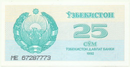 UZBEKISTAN - 25 SUM - 1992 ( 1993 ) - Pick 65 - Unc. - Serie ME - Oezbekistan