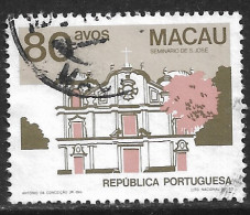 Macau Macao – 1983 Public Buildings 80 Avos Used Stamp - Gebraucht