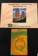 Mint Singapore Telecom Singtel GPT Phonecard, Coca Cola Phonecard Exhibition Singapore’95, Set Of 1 Mint Card In Folder - Singapur