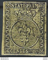 1852 Parma 5c. Giallo Arancio Cancelled Sassone N. 1 - Modène