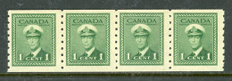 Canada 1942-43 King George Vl War Issue Coil Stamps - Ongebruikt