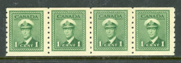 Canada 1942-43 King George Vl War Issue Coil Stamps - Unused Stamps